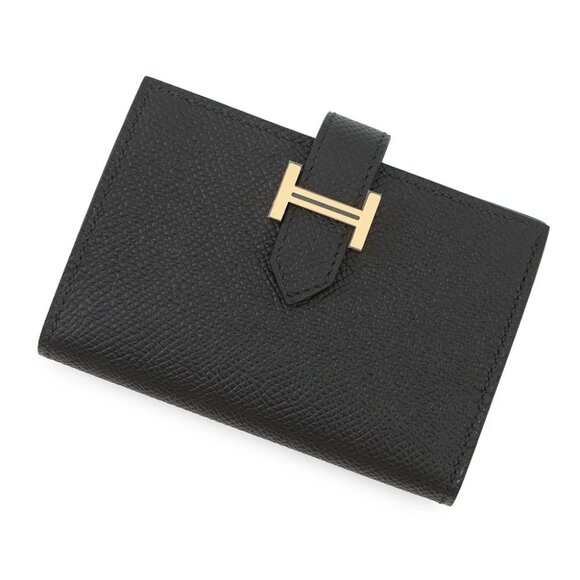 HERMES Bearn Card Case Size Mini Epsom Black - Picture 1 of 9